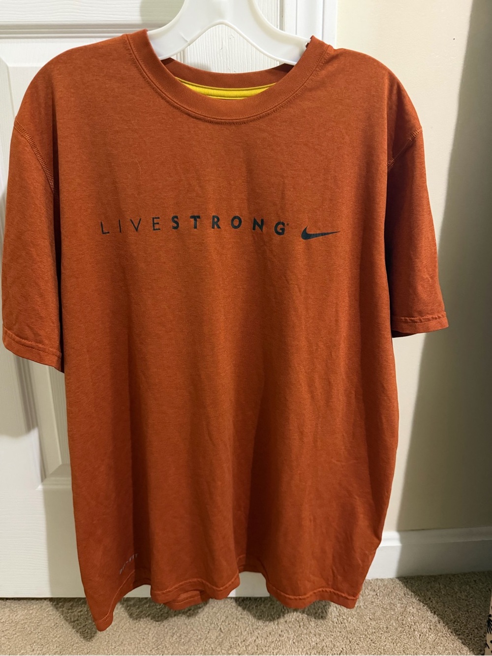 Nike LIVESTRONG Rust Orange Short-Sleeve Tee